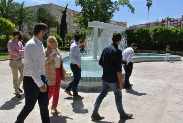 Ainhoa Sánchez visita la remodelada fuente ornamental del jardín del Salitre - 1, Foto 1