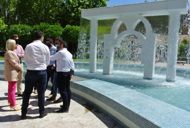 Ainhoa Sánchez visita la remodelada fuente ornamental del jardín del Salitre - 2, Foto 2