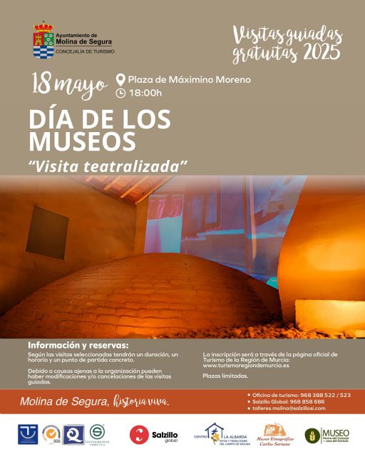 La Concejalía de Turismo de Molina de Segura organiza la visita guiada gratuita DÍA DE LOS MUSEOS el domingo 18 de mayo - 1, Foto 1