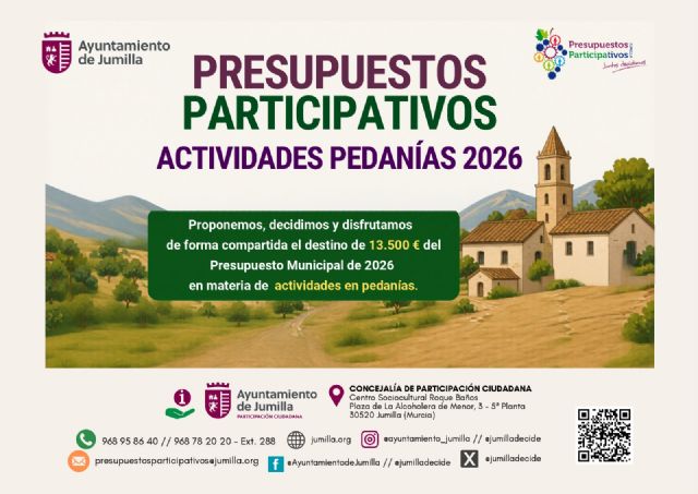 Comienza el proceso de Presupuestos Participativos 2026/2027 con más de 250.000 euros para inversiones y actividades en barrios y pedanías - 3, Foto 3