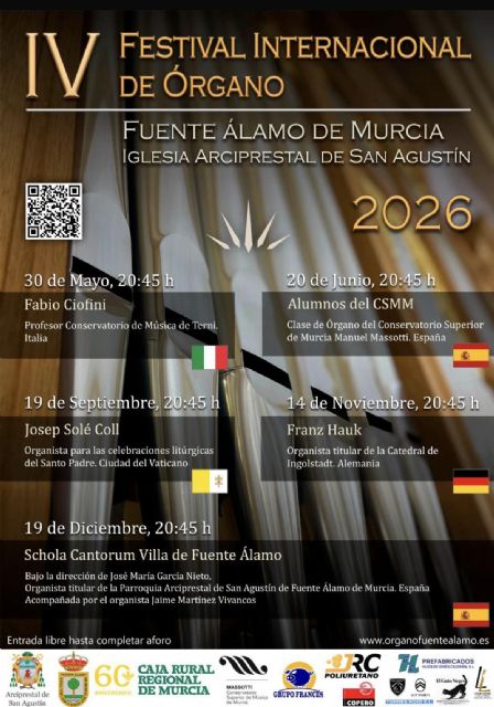 Fuente Álamo volverá a convertirse en referente internacional de la música clásica con la IV edición de su Festival Internacional de Órgano - 2, Foto 2