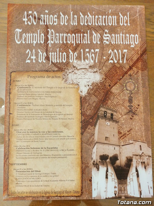 Las actividades con motivo del 450 aniversario de la dedicación del templo parroquial de Santiago arrancan mañana, Foto 2