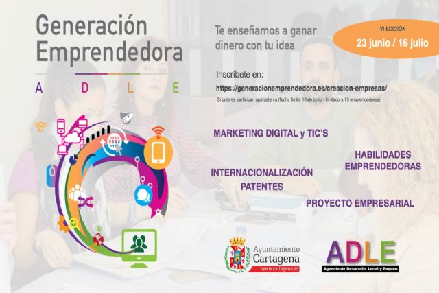 La ADLE abre las inscripciones en la sexta edición del programa Generación Emprendedora Creación - 1, Foto 1
