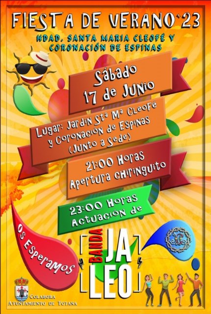 La Cleofé celebra este sábado por la noche la Fiesta de Verano´23 en el jardín de su sede, Foto 2