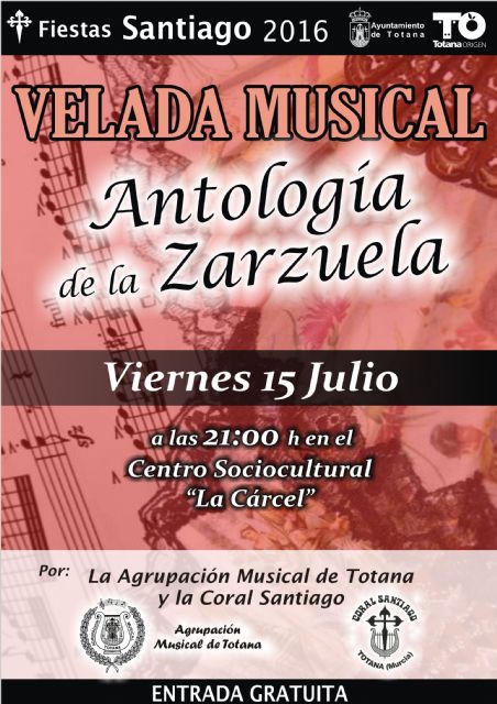 La Velada Musical Antología de la Zarzuela se celebra este viernes en el Centro Sociocultural La Cárcel, Foto 1