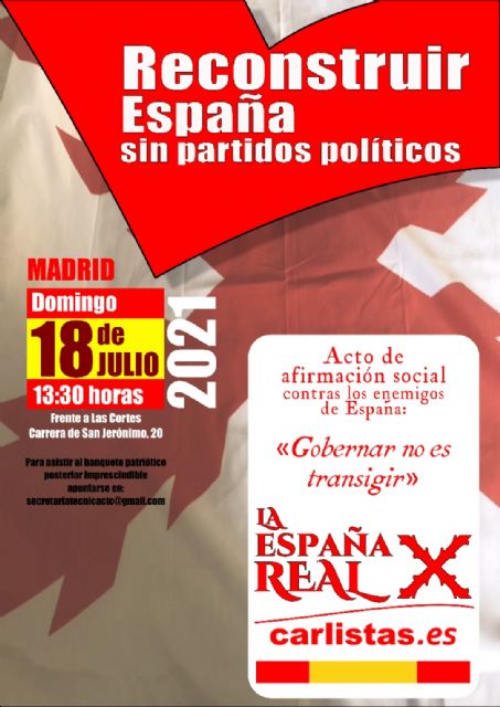 Próximo acto de la Comunión Tradicionalista Carlista en Madrid - 1, Foto 1