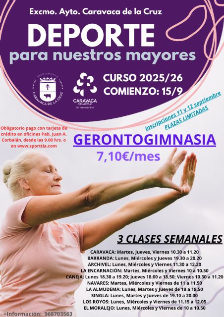 El Ayuntamiento de Caravaca oferta más de 700 plazas dentro de su programa de actividades deportivas para la población adulta - 4, Foto 4