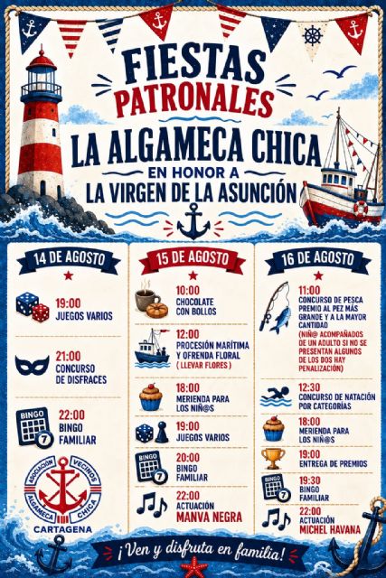 La Algameca Chica rifar� comidas y cenas gratuitas este fin de semana en sus fiestas patronales