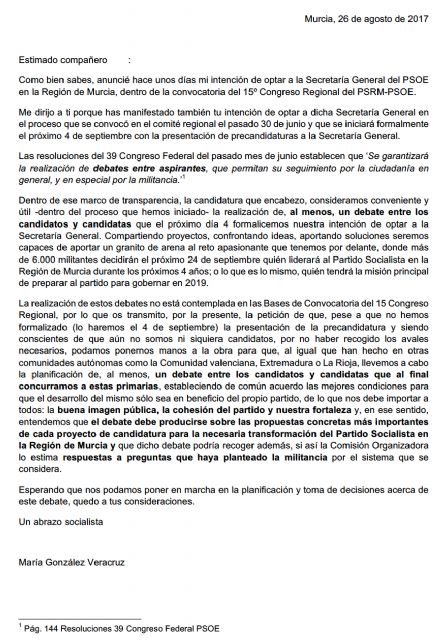 González Veracruz sobre el debate de los candidatos a las primarias del PSOE-RM - 2, Foto 2