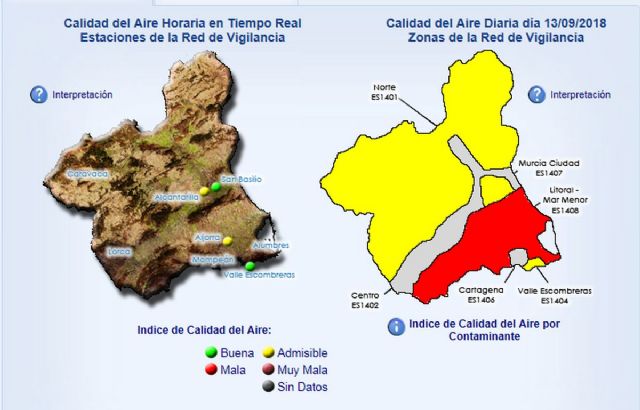 Activado el nivel 1 por superación del nivel de partículas en La Aljorra - 1, Foto 1