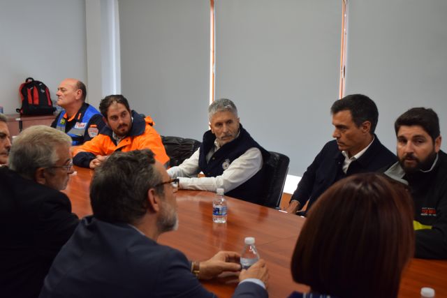 Reunión con el presidente del Gobierno, Pedro Sánchez, para evaluar los daños causados por la gota fría
