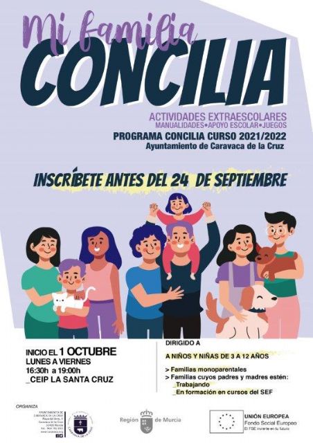 El Ayuntamiento de Caravaca lanza 'Mi familia concilia' con actividades en horario extraescolar todas las tardes del curso académico - 1, Foto 1