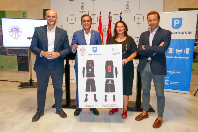 El Ayuntamiento apuesta por el baloncesto con la firma de un convenio publicitario entre AparcaMurcia y la Asociación Deportiva Infante - 1, Foto 1