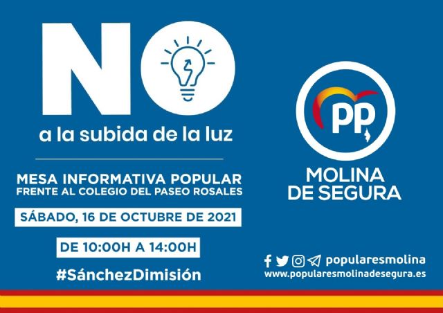 El Partido Popular de Molina de Segura continúa su campaña en contra de la subida del precio de la luz - 1, Foto 1