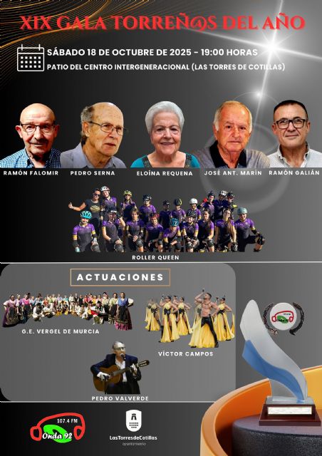 Onda 92-Radio Cotillas entregará sus XIX premios Torreñ@s del Año - 1, Foto 1