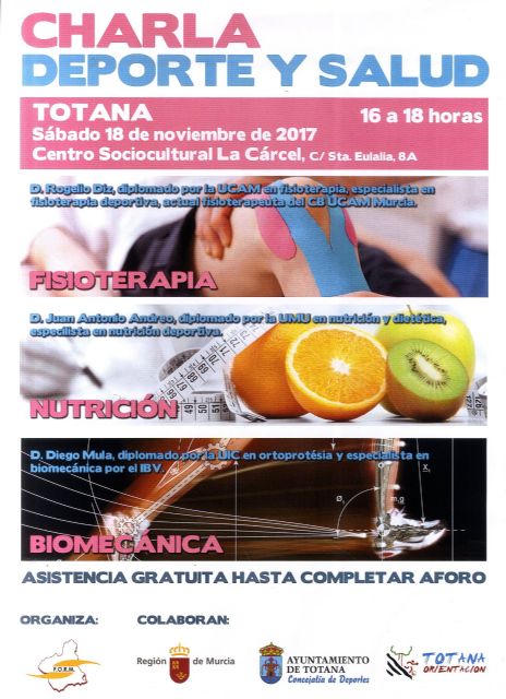 El Club de Orientación de Totana organiza la Charla Deporte y Salud dirigida a deportistas de todos los clubes de esta localidad, Foto 2