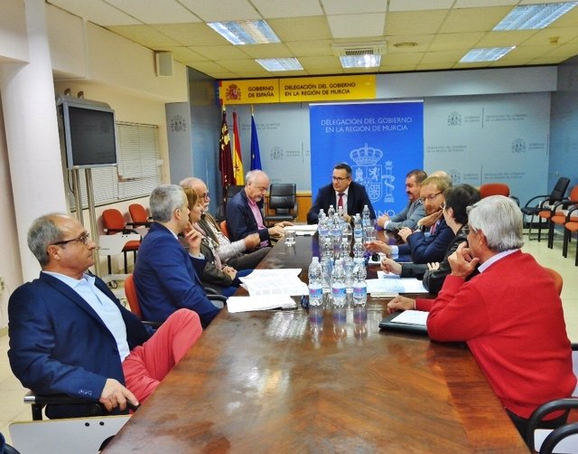 Municipal authorities accompany those affected by the High Voltage Line of the Photovoltaic Plant in their meeting with the Government delegate in Murcia, Foto 4