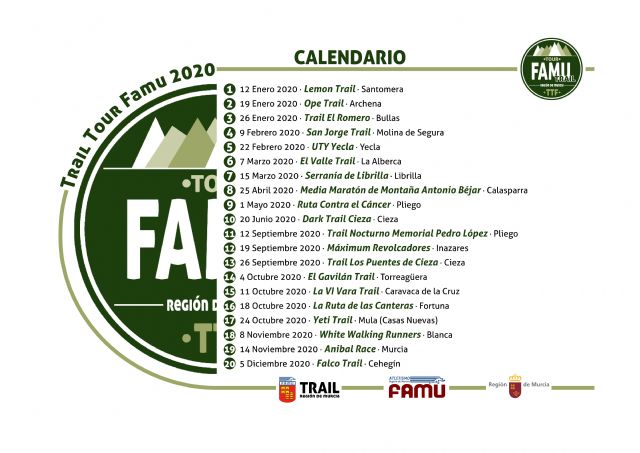 Disponible reglamento y calendario Trail Tour FAMU 2020 - 1, Foto 1
