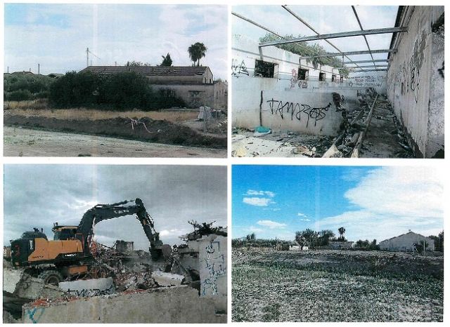 El Área de Urbanismo de Lorca colabora en las gestiones para la demolición de uno antiguo cebadero en la Vereda de la Palma junto al CD Felipe VI - 1, Foto 1