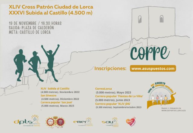 El Cross Patrón de Lorca  Subida al Castillo dará, este sábado 19 de noviembre, el pistoletazo de salida al XXI Circuito Local de Carrera Populares - 1, Foto 1
