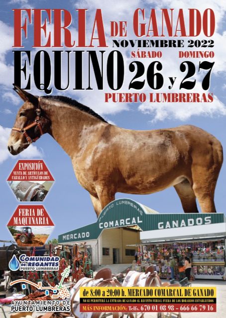 Puerto Lumbreras acogerá una nueva edición de la tradicional Feria de Ganado Equino - 1, Foto 1