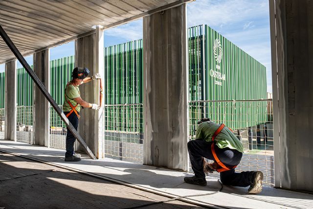 Contenedores reutilizados para ampliar el primer colegio de la Región de Murcia construido con técnicas de economía circular - 1, Foto 1