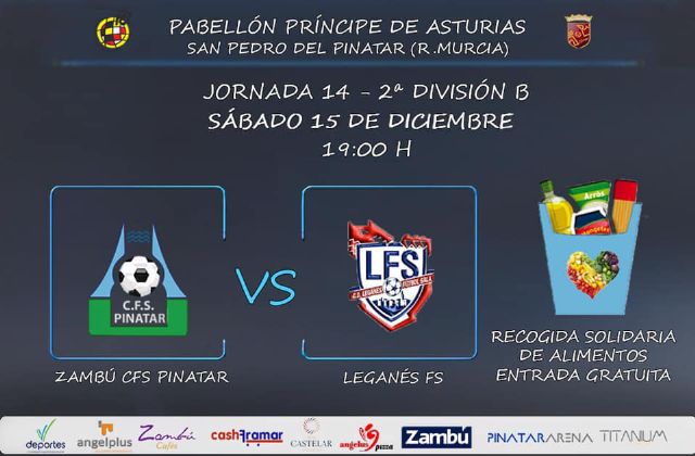 Zambú CFS Pinatar quiere sorprender al líder Leganés FS este sábado en casa - 1, Foto 1