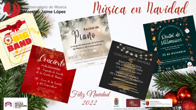 El Conservatorio y la Escuela Municipal de Música Maestro Jaime López de Molina de Segura ofrecen un atractivo programa de actividades musicales con motivo de la Navidad 2022 - 1, Foto 1