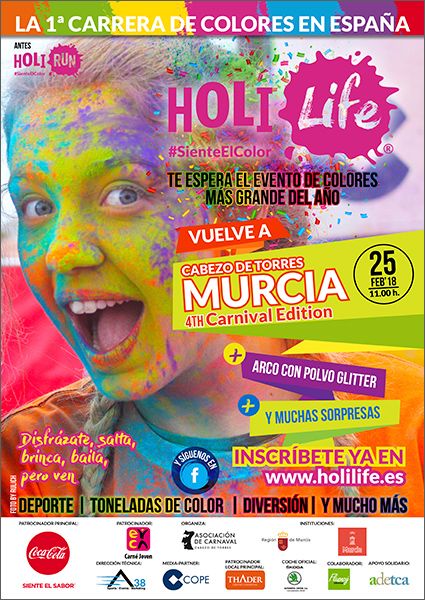 La carrera de colores Holi Life IV Carnival Edition llega a Cabezo de Torres el 25 de febrero - 4, Foto 4