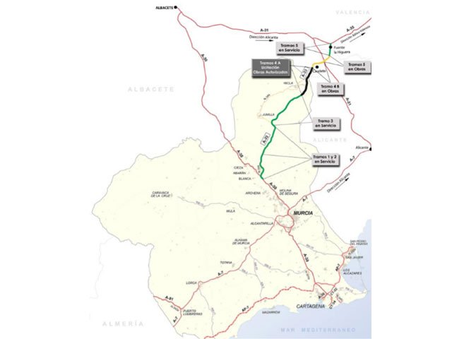 Fomento licita las obras del último tramo de la Autovía A-33, entre el enlace con la C-3223 en Yecla y el enlace con la N-344 - 1, Foto 1