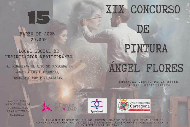 El Centro de la Mujer de Urbanización Mediterráneo convoca el 19 concurso de pintura Ángel Flores - 1, Foto 1