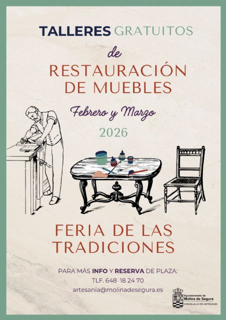 La Concejalía de Artesanía organiza talleres de iniciación a la restauración de objetos y enseres de la Feria de las Tradiciones de Molina de Segura - 2, Foto 2