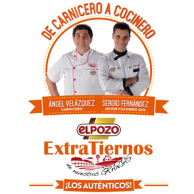 El chef Sergio Fernndez protagoniza, junto a un carnicero real, la nueva campaña de ElPozo ExtraTiernos, Foto 1