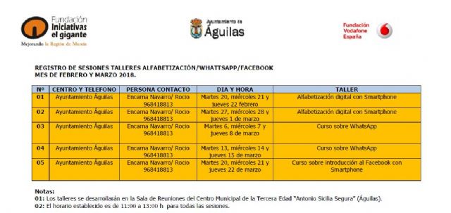 Los mayores de Águilas recibirán formación en el uso de dispositivos móviles avanzados (smarthphone y tablets) - 1, Foto 1