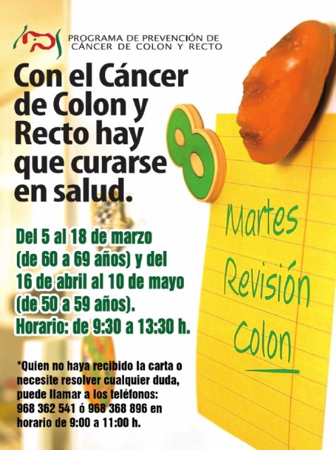 Si tienes entre 50 y 69 años hazte la prueba del cncer de colon y recto. Del 5 de marzo al 10 de mayo de 2021, Foto 1