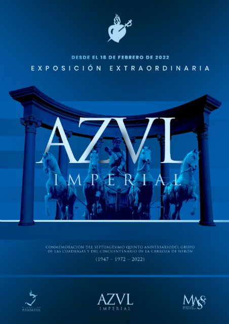 El Paso Azul conmemora el 75 aniversario del revolucionario estreno del grupo de las cuadrigas en la Semana Santa de Lorca con la exposición 'Azul Imperial' - 1, Foto 1