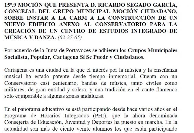 N. Arroyo ofrece a la CARM los terrenos que MC ya le cedió en 2017, desechados entonces por Murcia, para ampliar el Conservatorio de Música - 3, Foto 3
