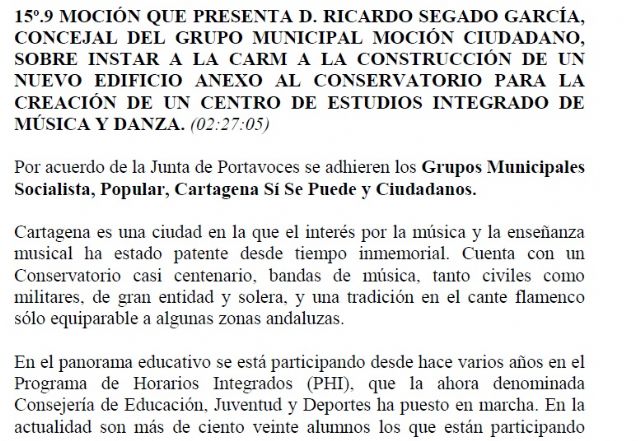 N. Arroyo ofrece a la CARM los terrenos que MC ya le cedió en 2017, desechados entonces por Murcia, para ampliar el Conservatorio de Música - 3, Foto 3