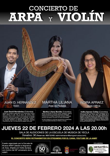 Concierto de arpa y violín por Martha Liliana - 1, Foto 1