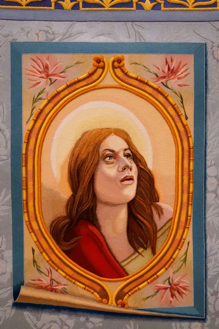 San Juan y María Magdalena escoltarán a la Stma. Virgen de los Dolores desde sus nuevos paños, engrandeciendo el cortejo religioso del Paso Azul - 3, Foto 3