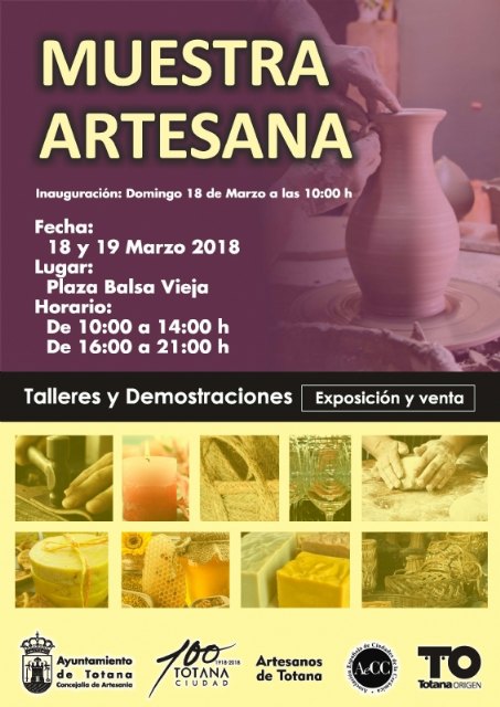 La II Muestra Artesana de Totana se celebra los días 18 y 19 de marzo, en la plaza de la Balsa Vieja - 4, Foto 4