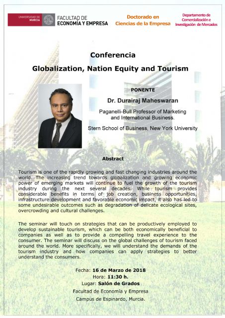 Durairaj Maheswaran, profesor de la Universidad de Nueva York, impartirá una conferencia en la UMU - 1, Foto 1