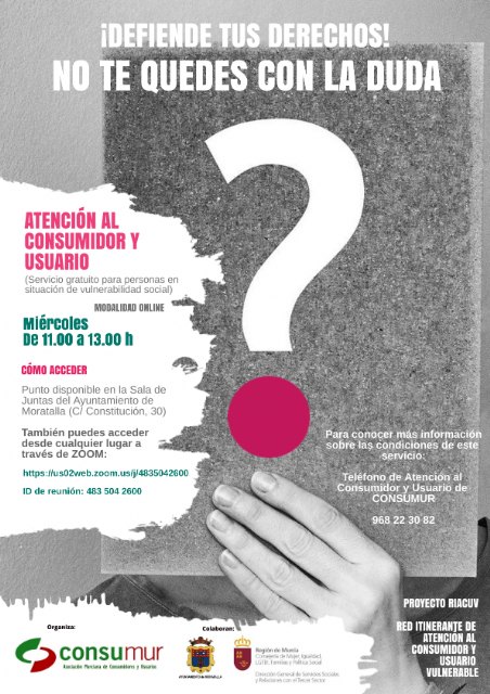 CONSUMUR prestará en el municipio de Moratalla un nuevo servicio virtual de Atención al Consumidor y Usuario - 1, Foto 1