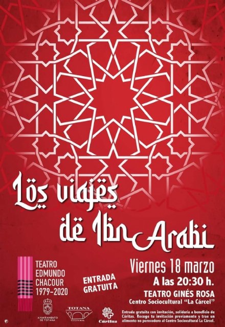 Cultura organiza el 18 de marzo la obra de teatro “Los viajes de Ibn Arabí”