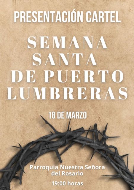 El cartel anunciador de la Semana Santa 2023 de Puerto Lumbreras se presentará este sábado - 1, Foto 1