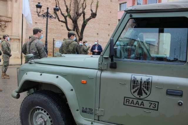 Militares de Artillería Antiaérea de Cartagena se desplegan, de nuevo, en Totana para reforzar los controles sobre vehículos y la circulación de personas - 1, Foto 1