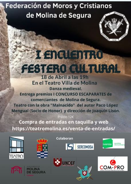 El Teatro Villa de Molina acoge el I Encuentro Festero Cultural el domingo 18 de abril, organizado por la Federación de Moros y Cristianos de Molina de Segura - 1, Foto 1