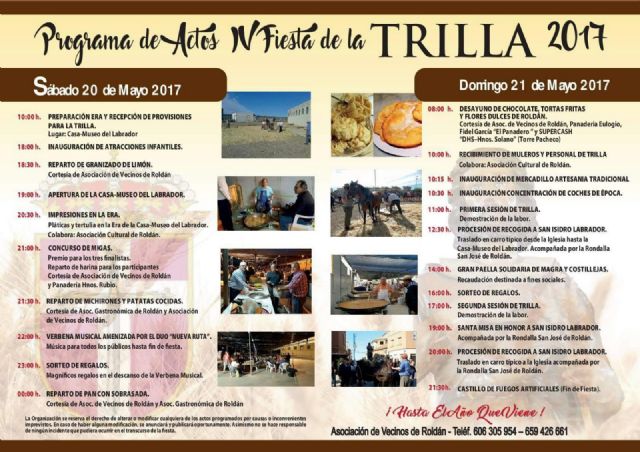 La Fiesta de la Trilla en su 4ª edición se celebrará en Roldán el sábado 20 y domingo 21 de mayo - 4, Foto 4