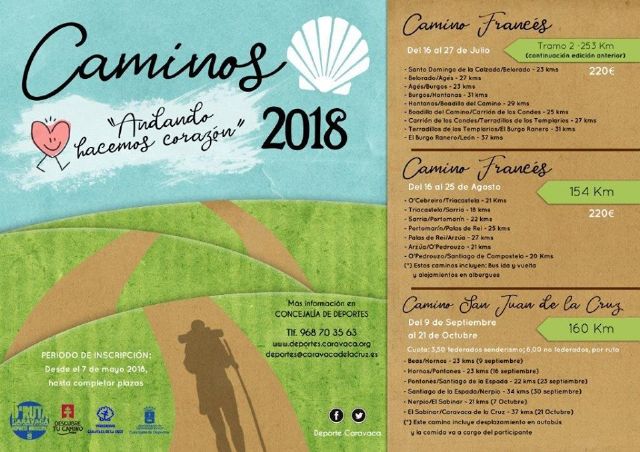 La Concejalía de Deportes abre el plazo de inscripción en las tres peregrinaciones del programa 'Caminos' - 1, Foto 1