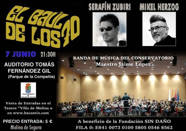 Serafín Zubiri, Mikel Herzog y la Banda de Música del Conservatorio Profesional Maestro Jaime López de Molina de Segura ofrecen el concierto solidario EL BAÚL DE LOS 70 el viernes 7 de junio - 3, Foto 3